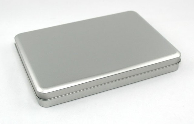 A5 metalowa skrzynka na tabletki DIY z pustym wnętrzem, w kształcie prostokąta, 7 cali - Wianko - 1