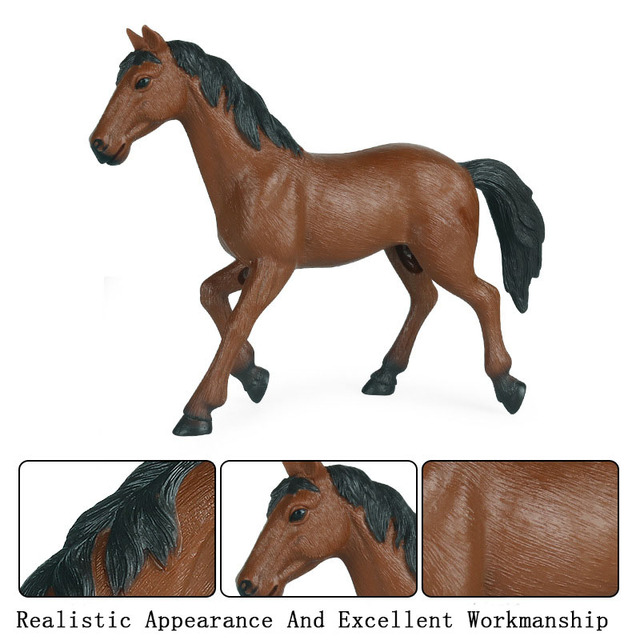 Symulacyjny koń Maxima - dekoracyjna figurka zbliżona do biegnącego konia - zabawka dla dzieci - Wianko - 2
