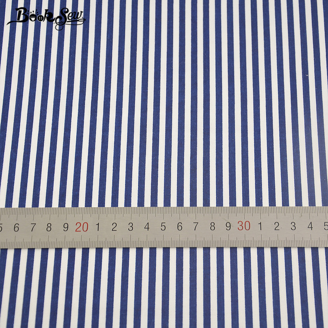 100% bawełniana tkanina typu diagonal do szycia DIY, niebieski pasek, Ankara Patchwork, idealna także na pikowanie - Booksew - Wianko - 2