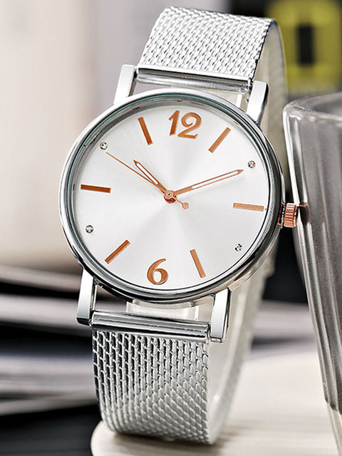 Nowe zegarki damskie Mesh z prostym kwarcowym mechanizmem na rękę - Wianko - 10