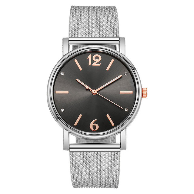 Nowe zegarki damskie Mesh z prostym kwarcowym mechanizmem na rękę - Wianko - 2