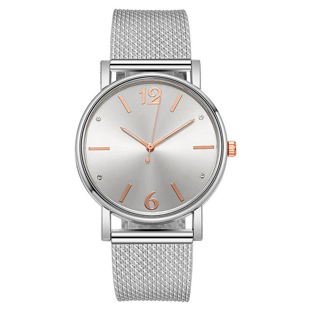 Nowe zegarki damskie Mesh z prostym kwarcowym mechanizmem na rękę - Wianko - 3