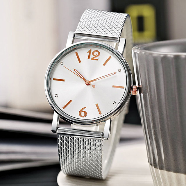 Nowe zegarki damskie Mesh z prostym kwarcowym mechanizmem na rękę - Wianko - 18