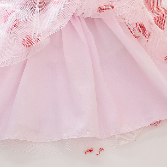 Długa sukienka balowa dla dziewczynek w kształcie serca z rękawami - Wianko - 12