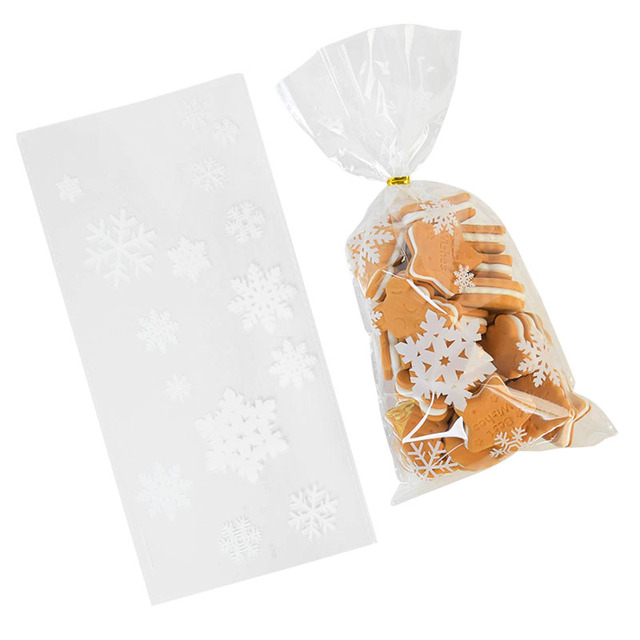 50 sztuk plastikowych torebek na ciasteczka, świąteczne, do pakowania w celofan - prezenty na Boże Narodzenie, zabawy, cukierki - Noel Navidad Party - Wianko - 12