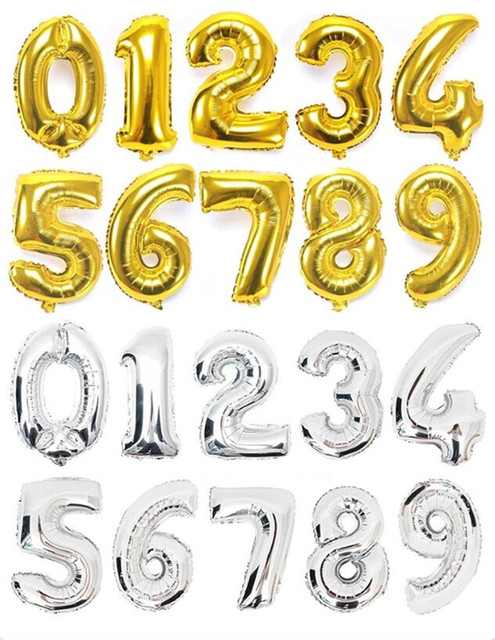 100 sztuk balonów z folią w kształcie liczby 40 cali, złote/srebrne, idealne do dekoracji urodzinowych i wesel - Wianko - 5