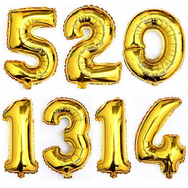 100 sztuk balonów z folią w kształcie liczby 40 cali, złote/srebrne, idealne do dekoracji urodzinowych i wesel - Wianko - 2