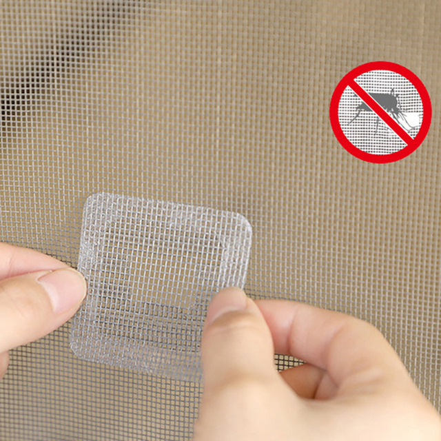 Zestaw klej Fix netto okno domu (9 lub 15 sztuk) przeciw komarom, muchom, robakom i owadom, do naprawy ekranów, ścian i siatek - Wianko - 1