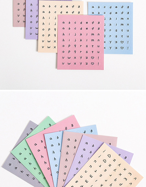 Terminarz planer DIY Scrapbooking Kawaii z estetycznymi naklejkami - angielska litera, do scrapbookingu dla studentki - Wianko - 26