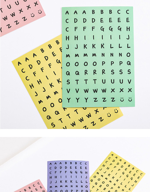 Terminarz planer DIY Scrapbooking Kawaii z estetycznymi naklejkami - angielska litera, do scrapbookingu dla studentki - Wianko - 37