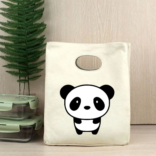 Przenośny pokrowiec termiczny na Lunch z nadrukiem pandy - śliczna torebka Bento dla kobiet, dzieci, idealna na piknik - Wianko - 20