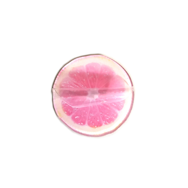 Broszka akrylowa w kształcie cytryny w vintage biżuterii - różowa - Wianko - 20