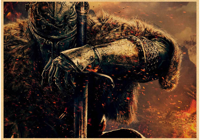 Plakat Dark Souls 3 Retro HD - klasyczna gra, malarstwo i kaligrafia, dekoracja pokoju dziecięcego - Wianko - 37