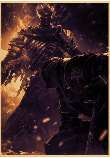 Plakat Dark Souls 3 Retro HD - klasyczna gra, malarstwo i kaligrafia, dekoracja pokoju dziecięcego - Wianko - 22