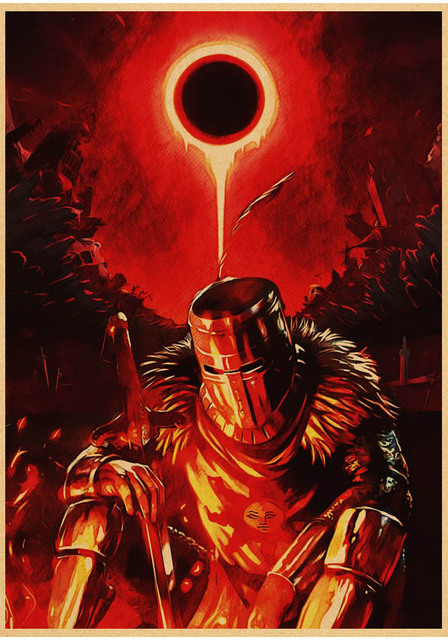 Plakat Dark Souls 3 Retro HD - klasyczna gra, malarstwo i kaligrafia, dekoracja pokoju dziecięcego - Wianko - 24