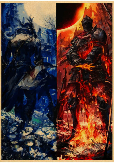 Plakat Dark Souls 3 Retro HD - klasyczna gra, malarstwo i kaligrafia, dekoracja pokoju dziecięcego - Wianko - 29