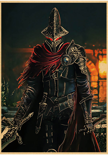 Plakat Dark Souls 3 Retro HD - klasyczna gra, malarstwo i kaligrafia, dekoracja pokoju dziecięcego - Wianko - 2