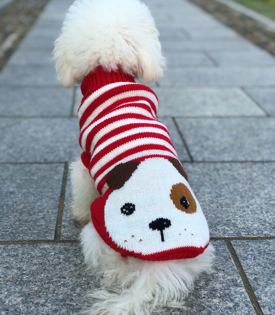Sweter dla psa zimowe ubranie Boże Narodzenie, dzianina dla małych i średnich psów, motyw kot, przebranie dla szczeniaka Chihuahua buldogi - Wianko - 9