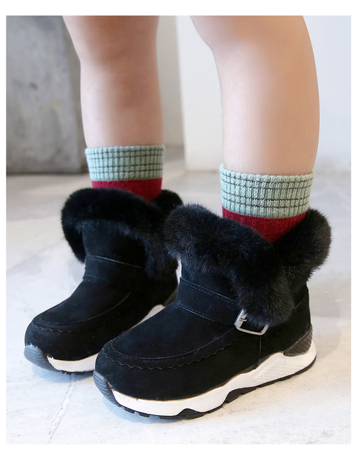 Dziecięce buty zimowe MudiPanda - trampki dla dziewczynek oraz aksamitne ciepłe buty dla chłopców, wiek 3-14 lat - Wianko - 27