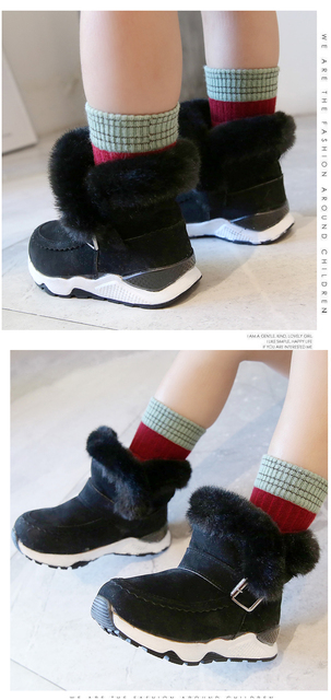 Dziecięce buty zimowe MudiPanda - trampki dla dziewczynek oraz aksamitne ciepłe buty dla chłopców, wiek 3-14 lat - Wianko - 31