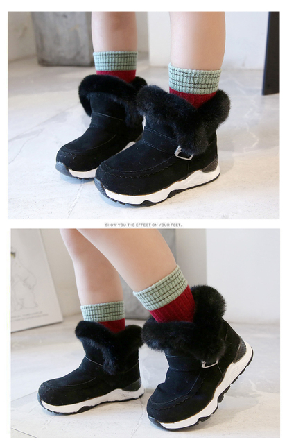 Dziecięce buty zimowe MudiPanda - trampki dla dziewczynek oraz aksamitne ciepłe buty dla chłopców, wiek 3-14 lat - Wianko - 30