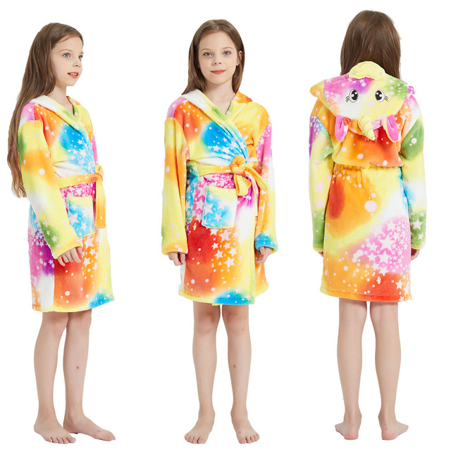 Ręcznik szlafrok dla dziewczynek Bebe jednorożec szata dziewczyna piżama Kigurumi - Wianko - 24