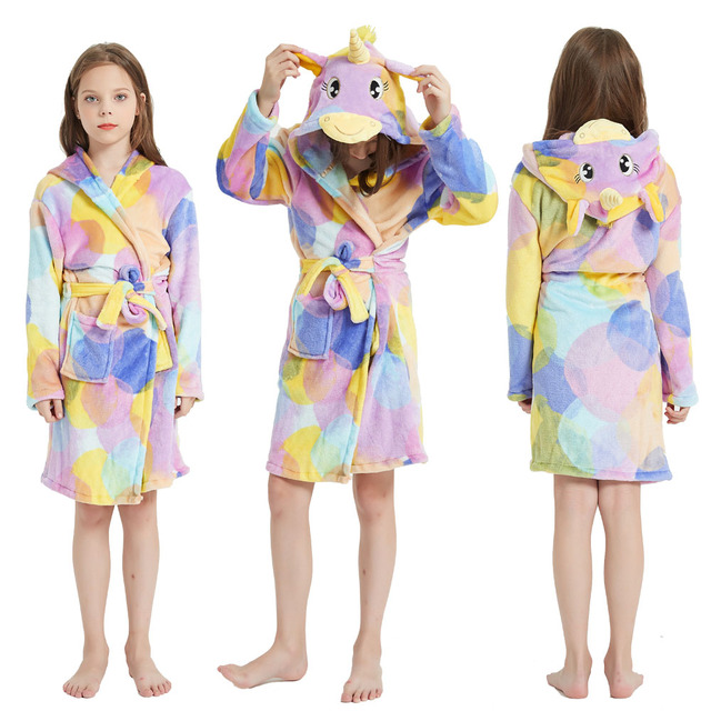 Ręcznik szlafrok dla dziewczynek Bebe jednorożec szata dziewczyna piżama Kigurumi - Wianko - 27