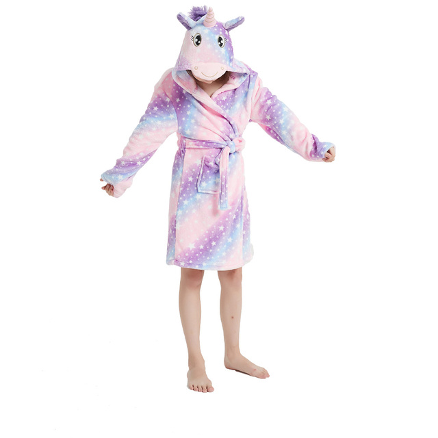Ręcznik szlafrok dla dziewczynek Bebe jednorożec szata dziewczyna piżama Kigurumi - Wianko - 16