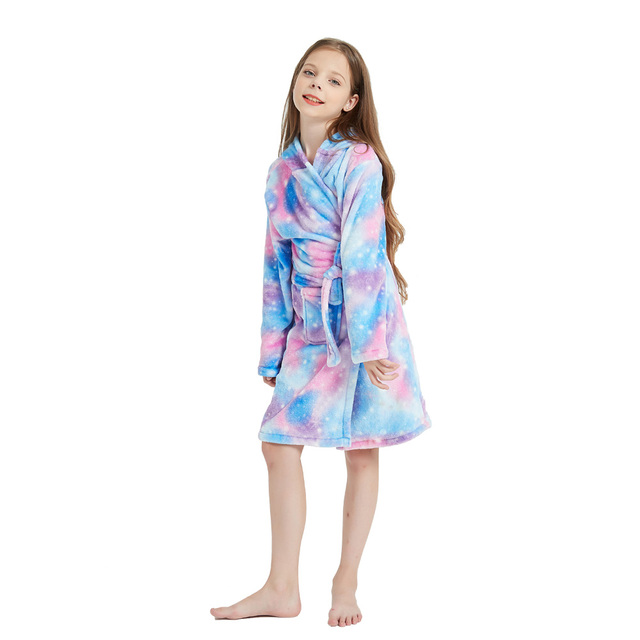 Ręcznik szlafrok dla dziewczynek Bebe jednorożec szata dziewczyna piżama Kigurumi - Wianko - 8