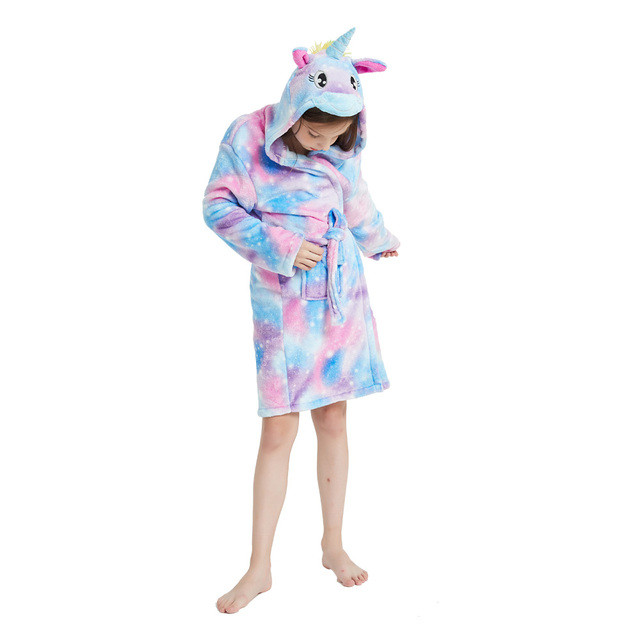 Ręcznik szlafrok dla dziewczynek Bebe jednorożec szata dziewczyna piżama Kigurumi - Wianko - 9