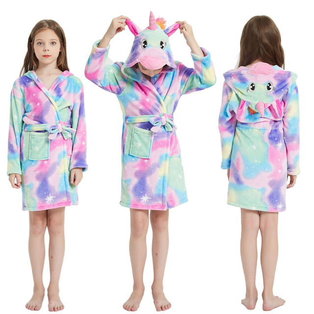 Ręcznik szlafrok dla dziewczynek Bebe jednorożec szata dziewczyna piżama Kigurumi - Wianko - 28