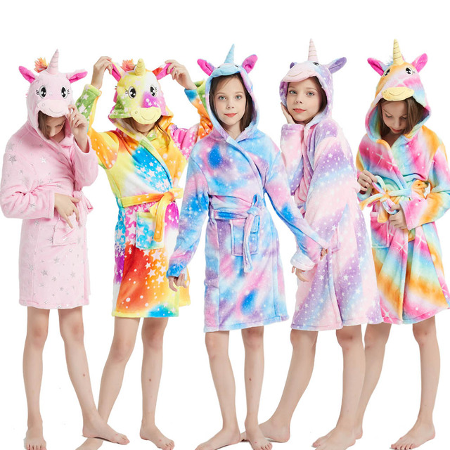 Ręcznik szlafrok dla dziewczynek Bebe jednorożec szata dziewczyna piżama Kigurumi - Wianko - 30