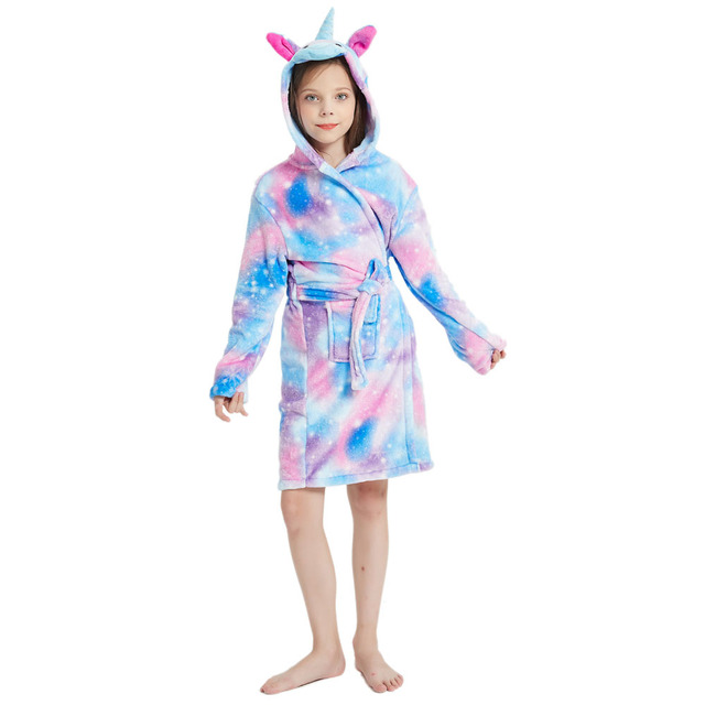 Ręcznik szlafrok dla dziewczynek Bebe jednorożec szata dziewczyna piżama Kigurumi - Wianko - 7