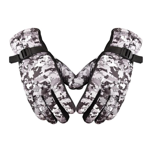 Zimowe rękawiczki narciarskie unisex z pełnymi palcami wodoodporne i ogrzewające, wykonane z bawełny, z wewnętrzną polarową warstwą oraz dłoniami z silikonu - Wianko - 1