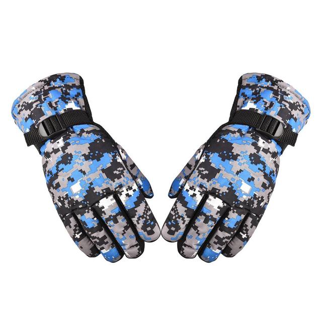 Zimowe rękawiczki narciarskie unisex z pełnymi palcami wodoodporne i ogrzewające, wykonane z bawełny, z wewnętrzną polarową warstwą oraz dłoniami z silikonu - Wianko - 9