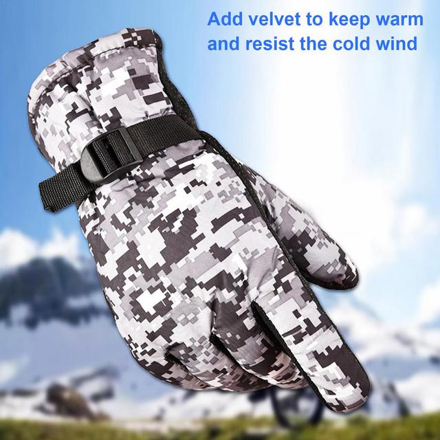 Zimowe rękawiczki narciarskie unisex z pełnymi palcami wodoodporne i ogrzewające, wykonane z bawełny, z wewnętrzną polarową warstwą oraz dłoniami z silikonu - Wianko - 7