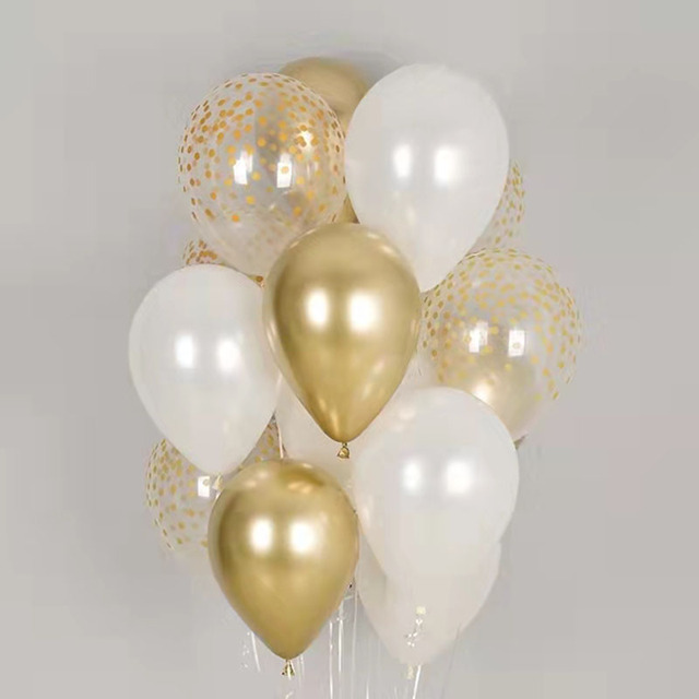 15 sztuk różowe złoto balony lateksowe z kropkami - dekoracje na Baby Shower, ślub, urodziny, walentynki - Wianko - 3