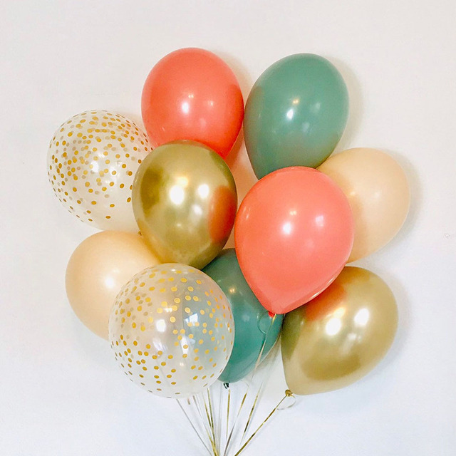 15 sztuk różowe złoto balony lateksowe z kropkami - dekoracje na Baby Shower, ślub, urodziny, walentynki - Wianko - 6