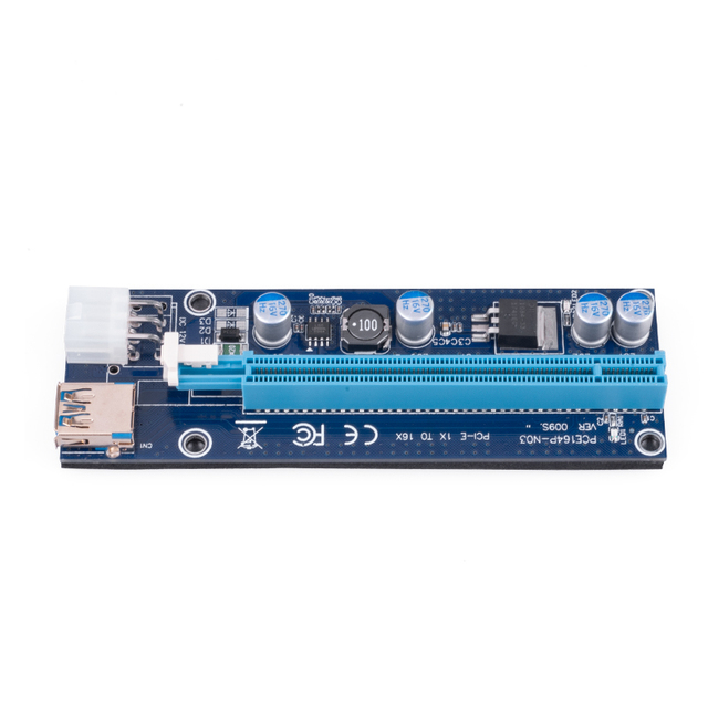 Adapter rozszerzenia PCIE Riser Ver 009S USB 3.0 zasilany przez SATA 15 Pin do 6 Pin karty PCI Express x16/x8/x4/x1 - Wianko - 4