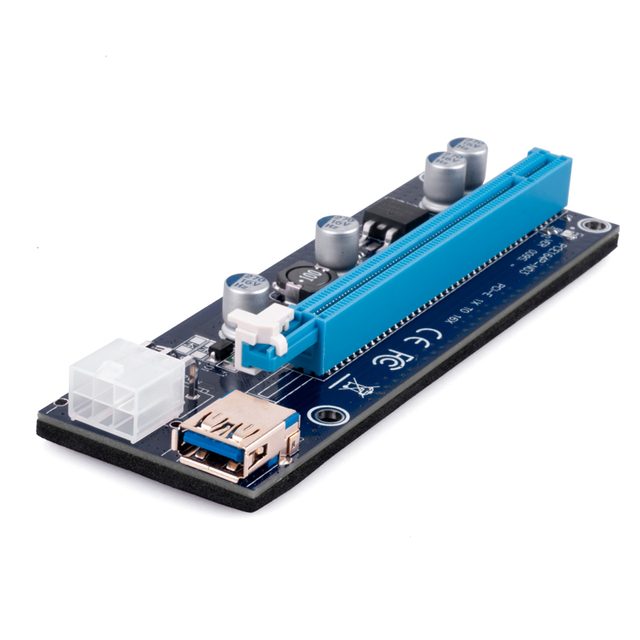 Adapter rozszerzenia PCIE Riser Ver 009S USB 3.0 zasilany przez SATA 15 Pin do 6 Pin karty PCI Express x16/x8/x4/x1 - Wianko - 2
