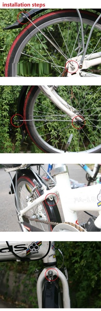 Składany rower BMX z błotnikami DA HON 14 Cal 412, 16/18/20 Cal SP8 D8, hamulcem V i tarczowym - Wianko - 3
