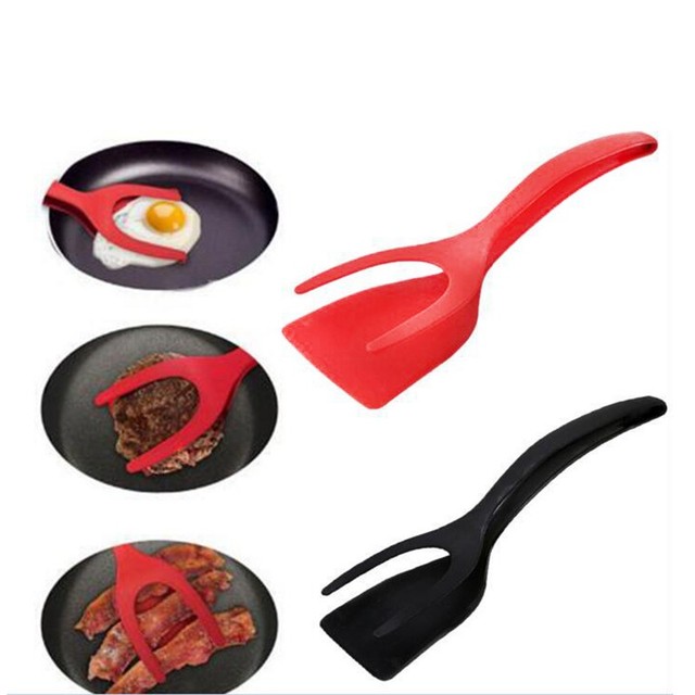 Wielofunkcyjna patelnia z przyrządem do obracania potraw non-stick Grip Flip Tongs - dostępna w kategorii Łyżki - Wianko - 1