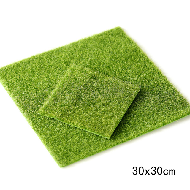 Sztuczny trawnik - Zielona dekoracja zewnętrzna mikro bajki - Sztuczne rośliny - Fałszywy mech trawnik dekoracyjny - 30cm * 30cm - Wianko - 1
