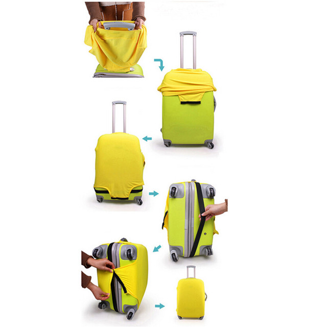 Jednokolorowy pokrowiec na walizkę - osłona przeciwkurzowa, zabezpieczenie bagażu, osłona przeciwpyłowa - akcesoria podróżne - Wianko - 2