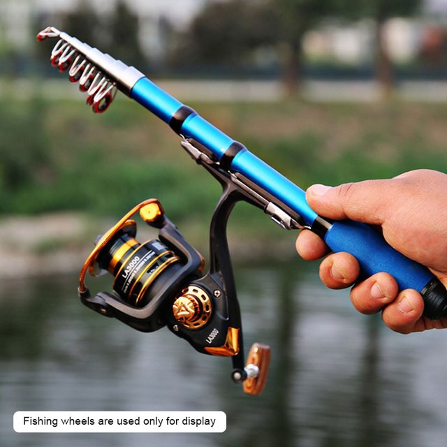 Praktyczna wędka Super Hard Mini o długości 1m-1.5m do połowu ryb w rzekach i jeziorach - Wianko - 1