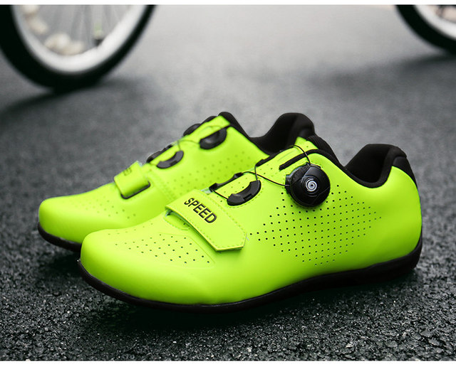 Tanie męskie buty rowerowe - odkryte MTB szosowe trampki, antypoślizgowe obuwie wyścigowe, zielone, profesjonalne - Wianko - 6