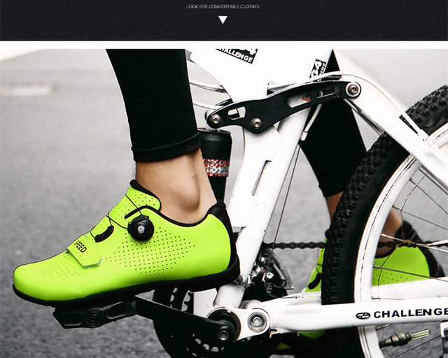 Tanie męskie buty rowerowe - odkryte MTB szosowe trampki, antypoślizgowe obuwie wyścigowe, zielone, profesjonalne - Wianko - 7