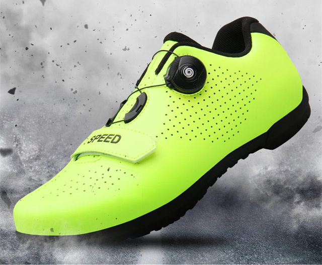Tanie męskie buty rowerowe - odkryte MTB szosowe trampki, antypoślizgowe obuwie wyścigowe, zielone, profesjonalne - Wianko - 2