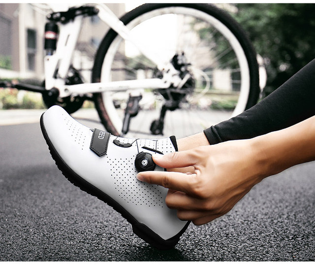 Tanie męskie buty rowerowe - odkryte MTB szosowe trampki, antypoślizgowe obuwie wyścigowe, zielone, profesjonalne - Wianko - 15