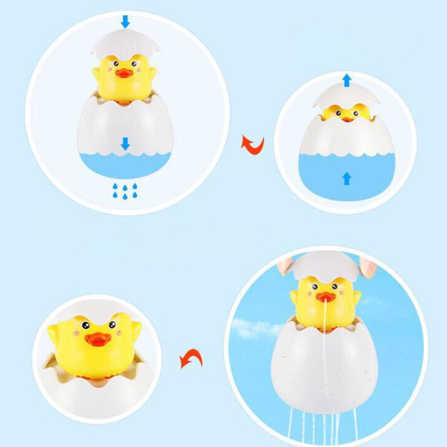 Zabawka kąpielowa - Rozpryskiwacz jajko Pingwin/Kaczka dla niemowląt - Wianko - 14